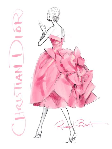 dior dress sketches